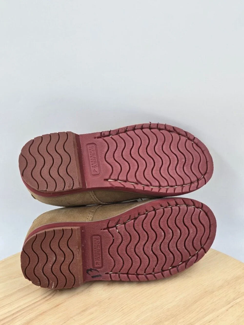 Sperry Top Sider Tevin Toddler Boys US Size 10W Brown Suede Oxford Shoes Leather